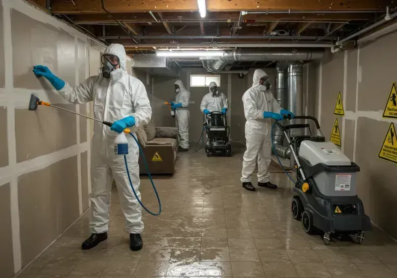 Basement Moisture Removal and Structural Drying process in Salineville, OH